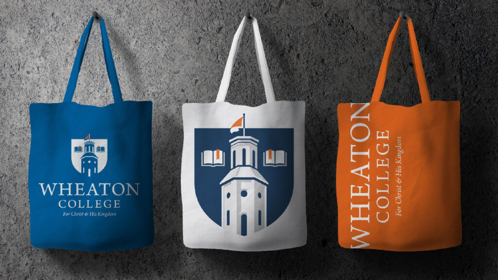 Wheaton College tote bags