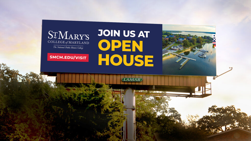 St. Mary's College of Maryland billboard mockup.