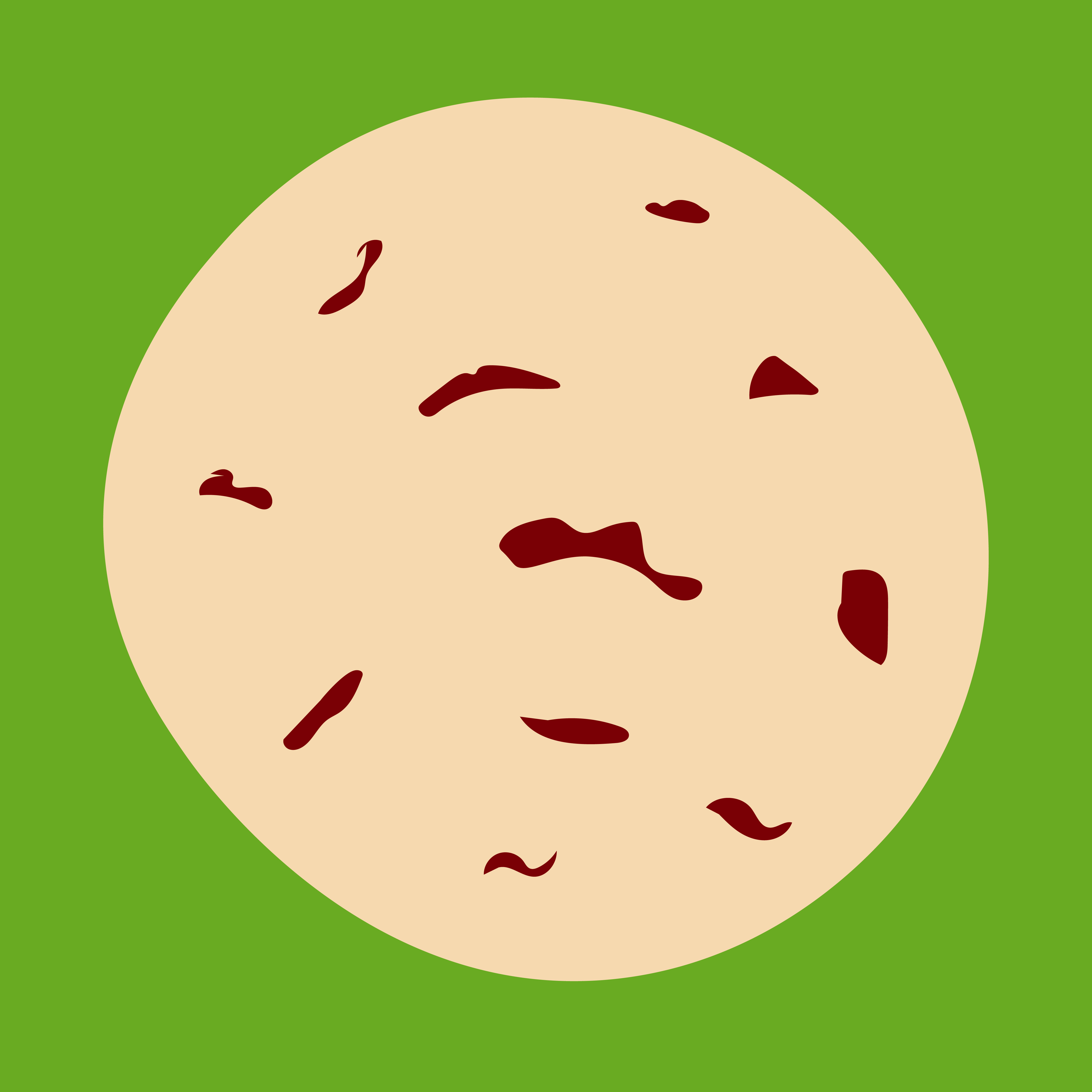 Illustration of an 'Orange You Glad It’s Shortbread? (Cranberry Orange Shortbread Cookies)' on a green background